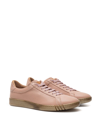 Pink Leather Sneakers