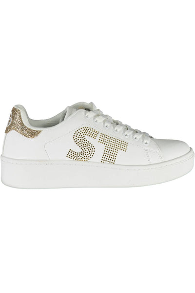 White Polyester Sneaker