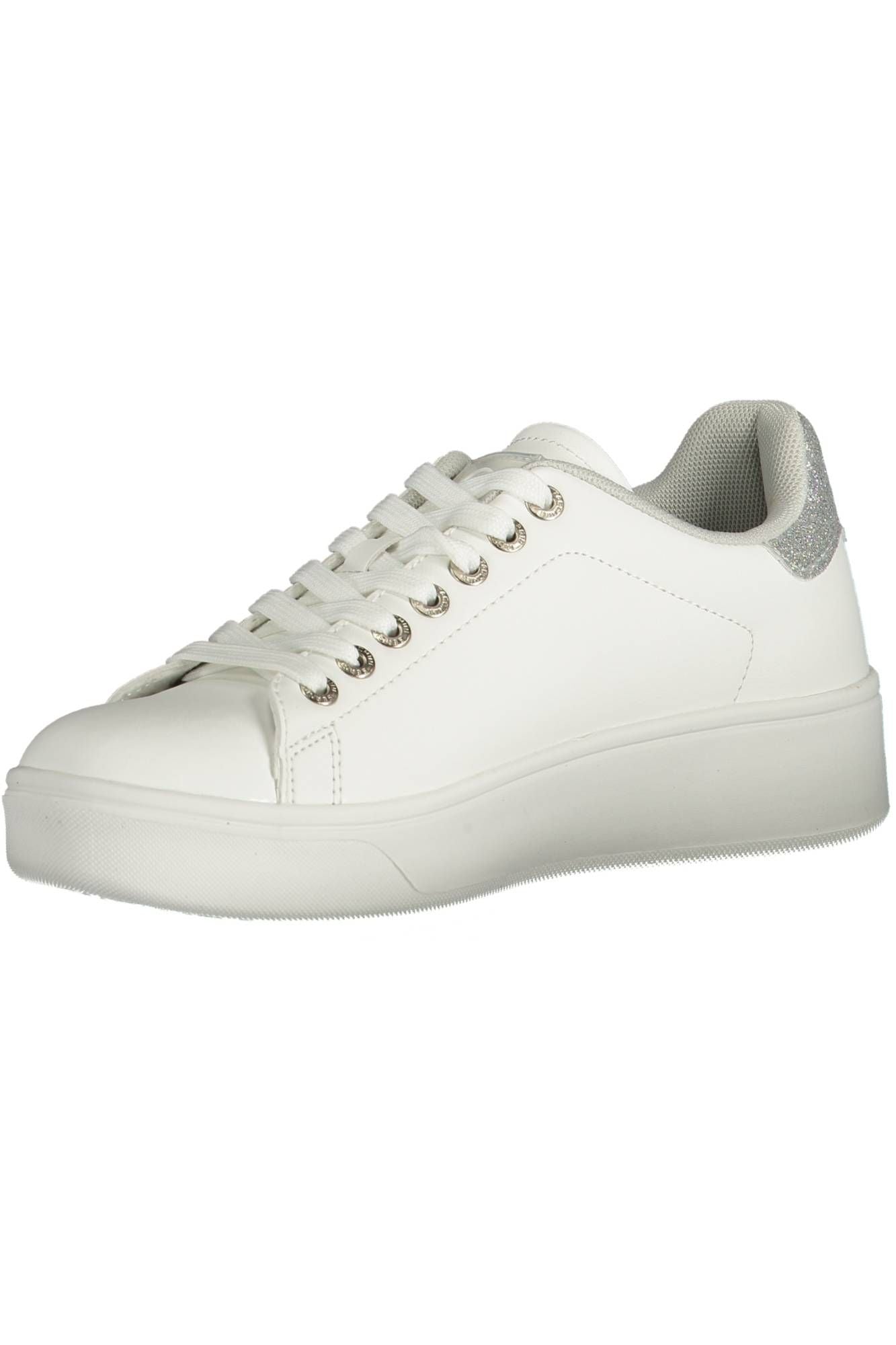 White Polyester Sneaker