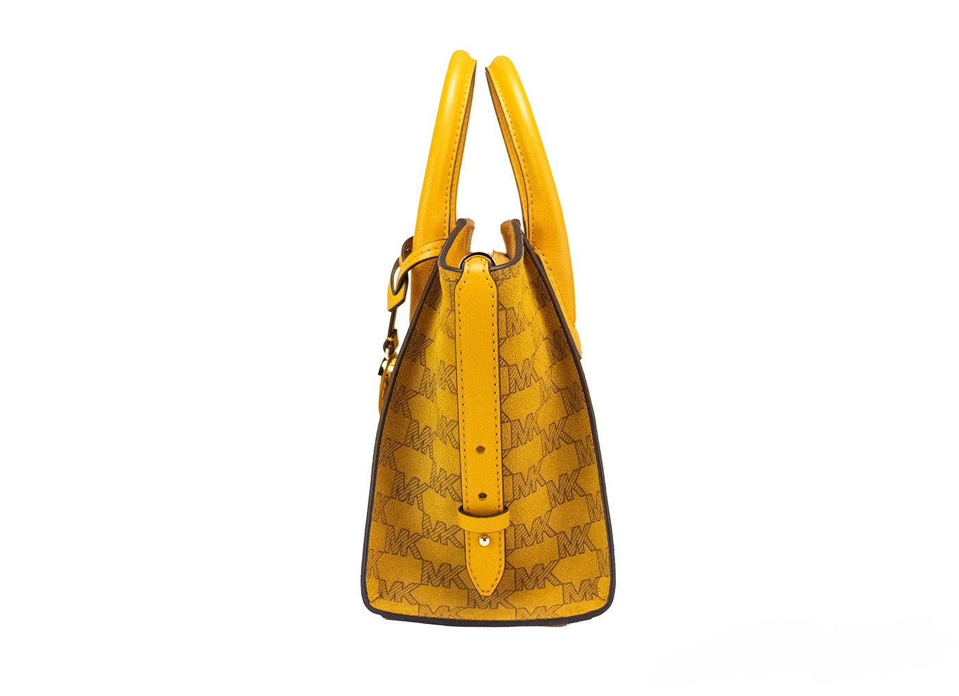 Avril Small Honeycomb Leather Suede Top Zip Satchel Crossbody Bag Yellow