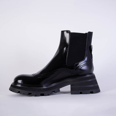 Black Leather Chelsea Boots