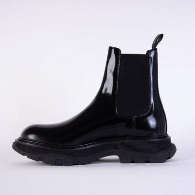 Black Leather Chelsea boots