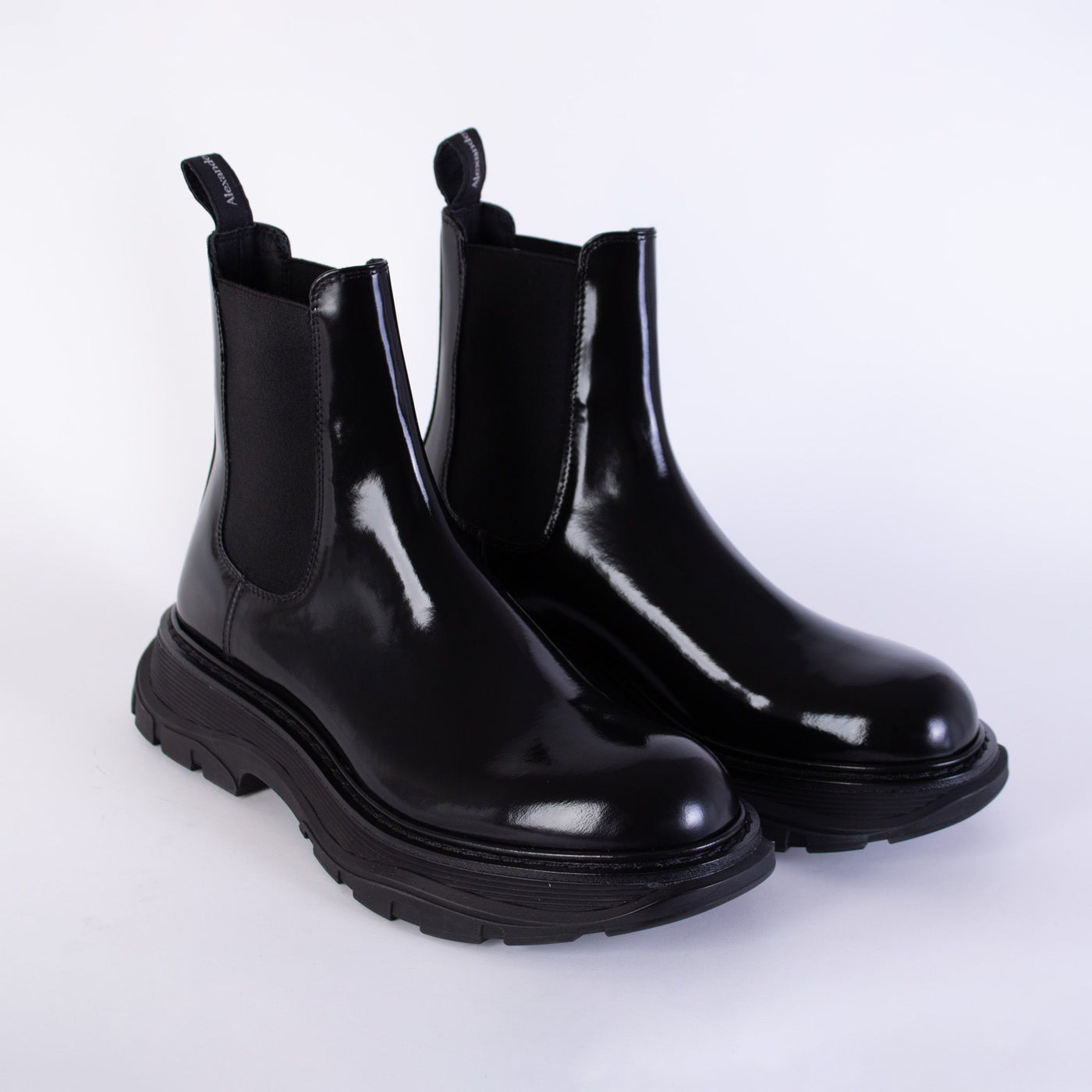 Black Leather Chelsea boots