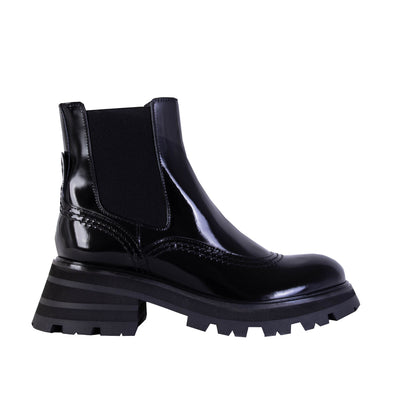 Black Leather Chelsea Boots