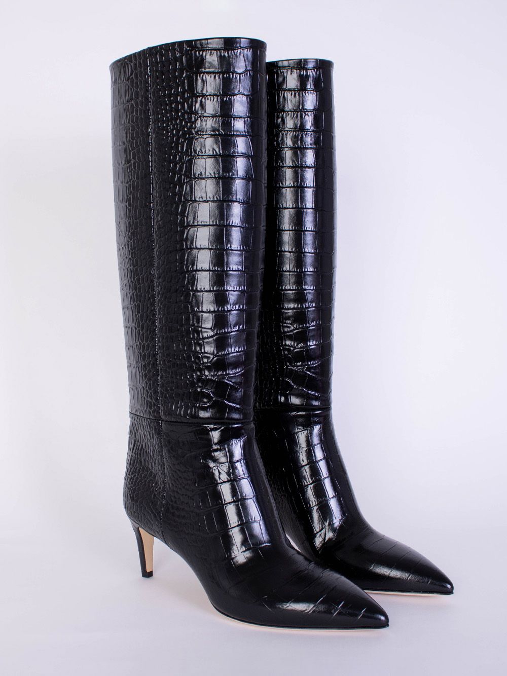 Croco Leather Print Stiletto Boot 60