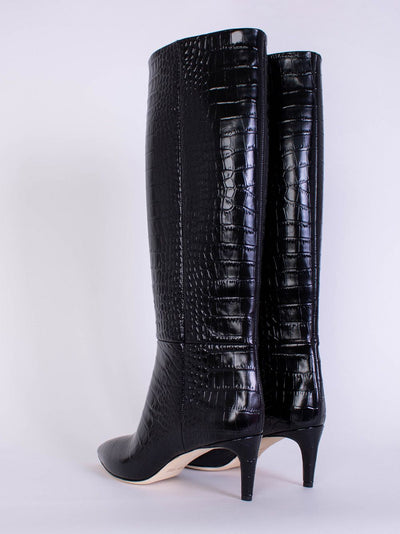 Croco Leather Print Stiletto Boot 60