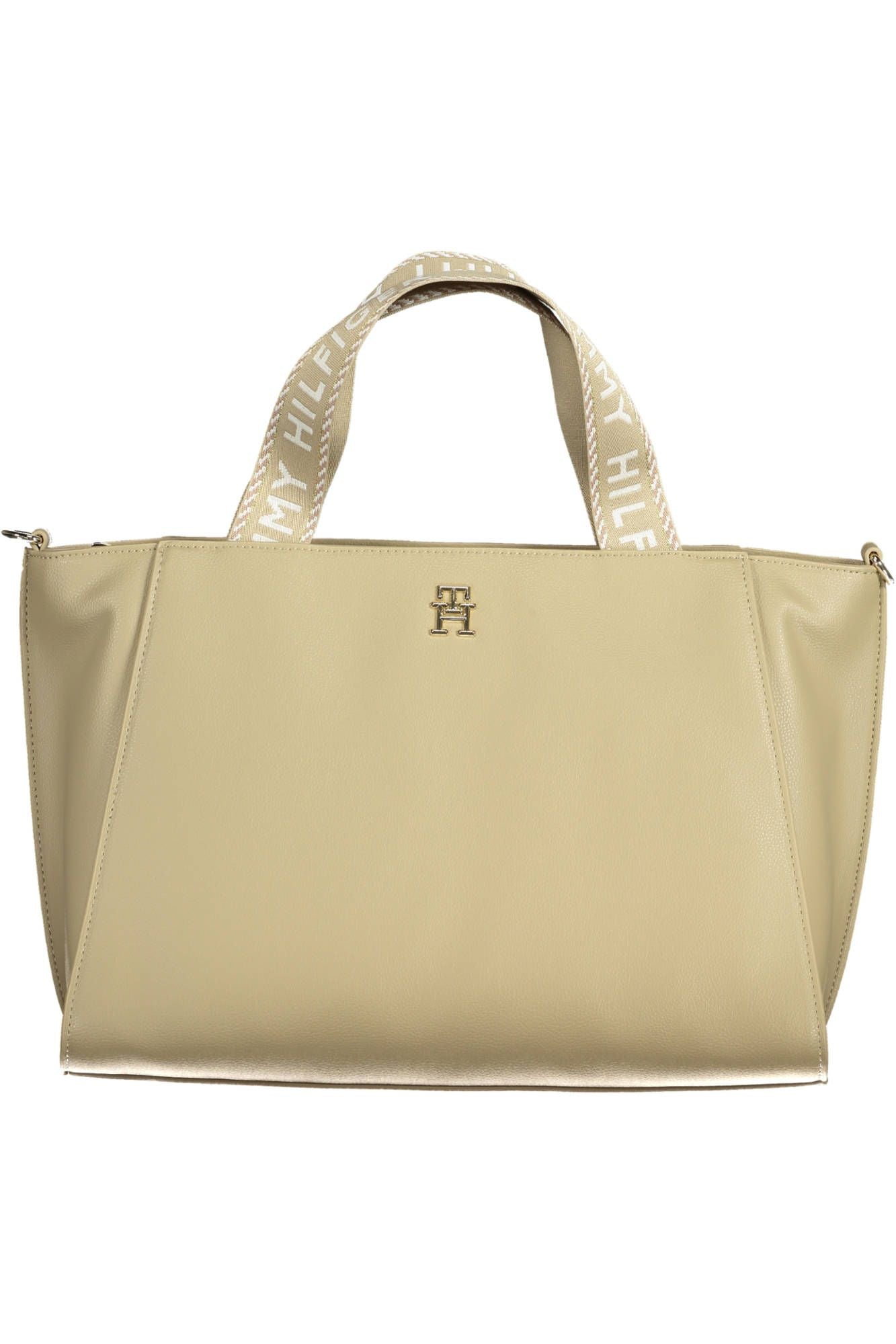 Beige Polyester Handbag