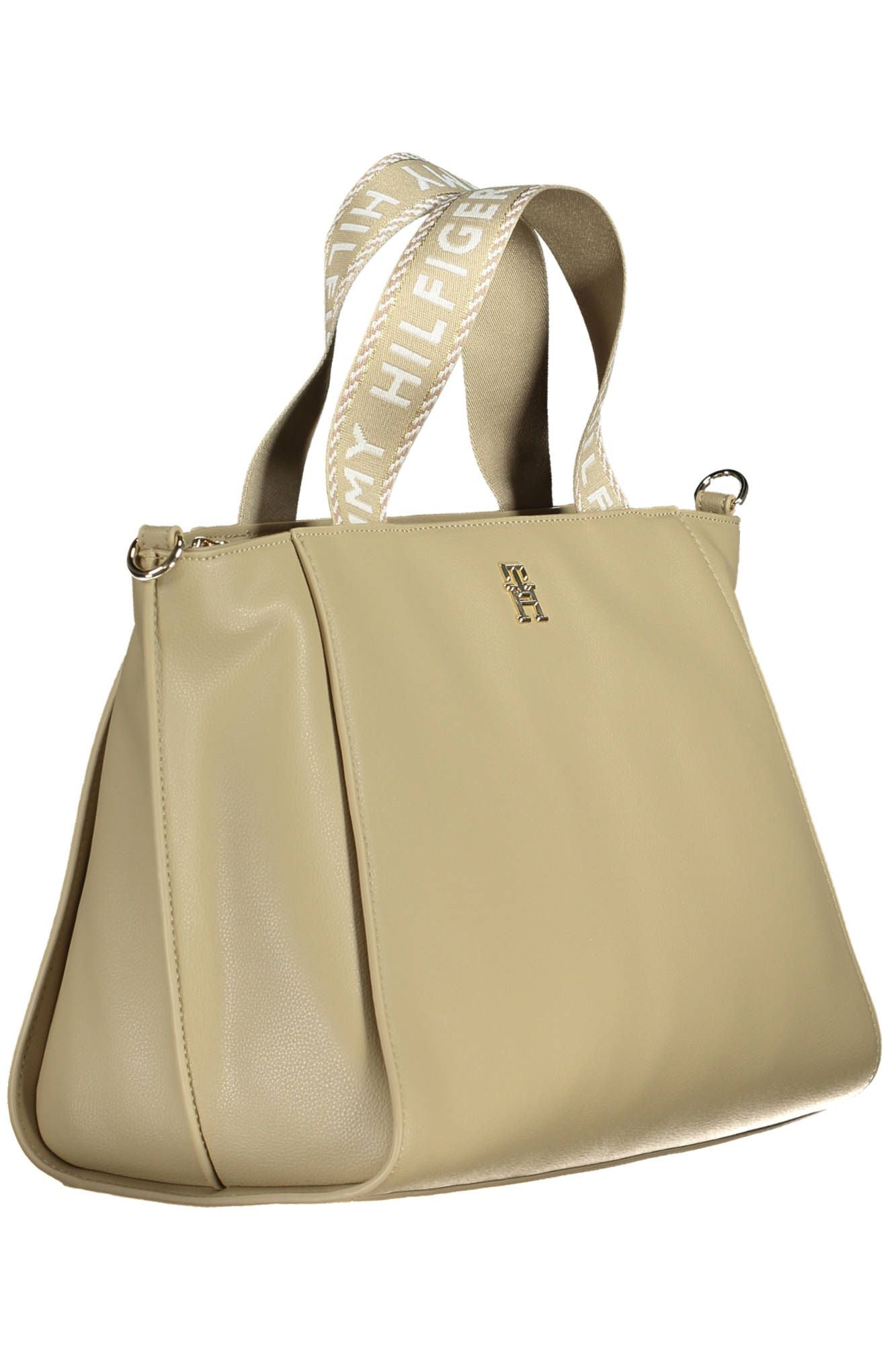 Beige Polyester Handbag