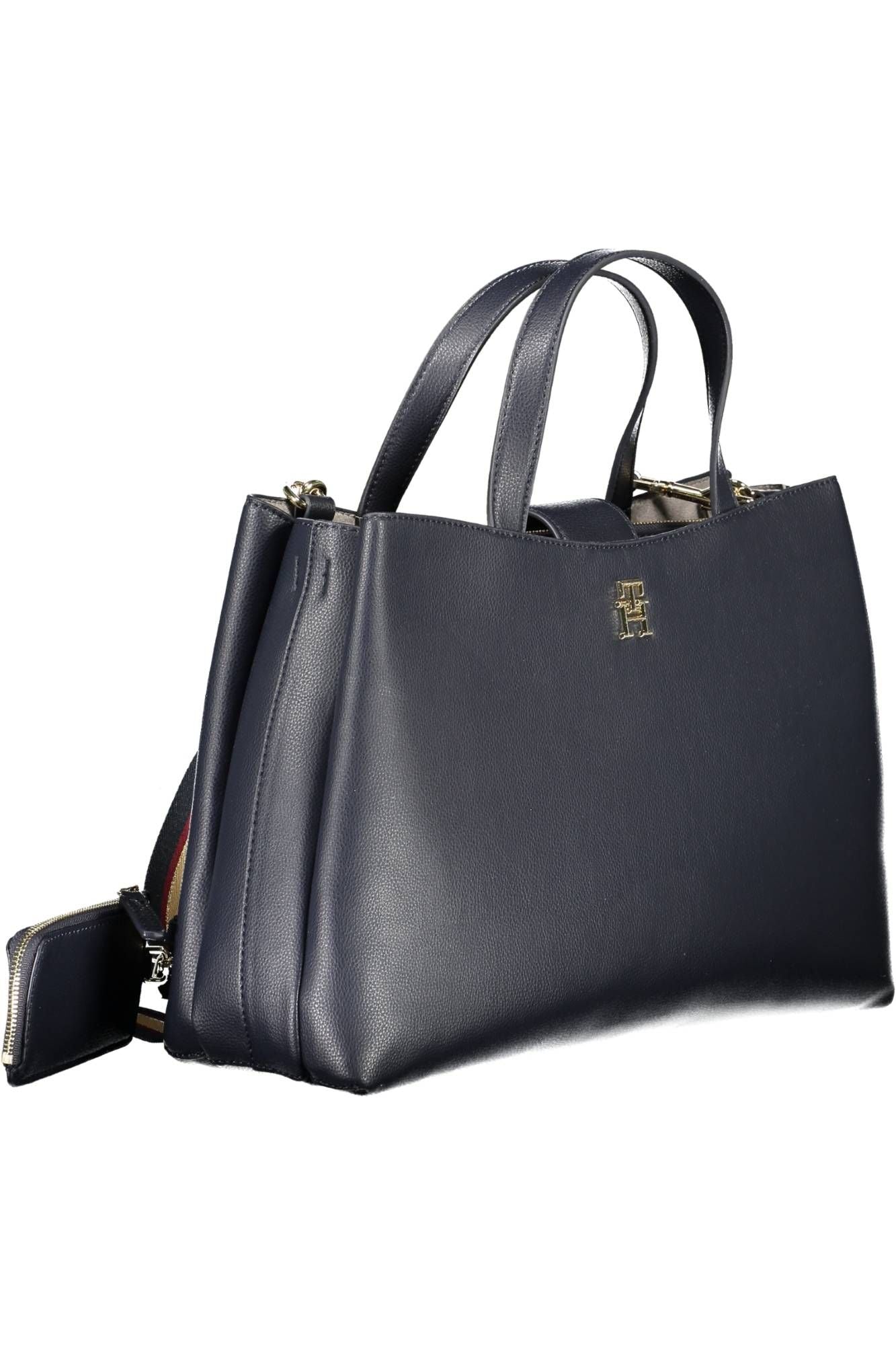 Blue Polyester Handbag