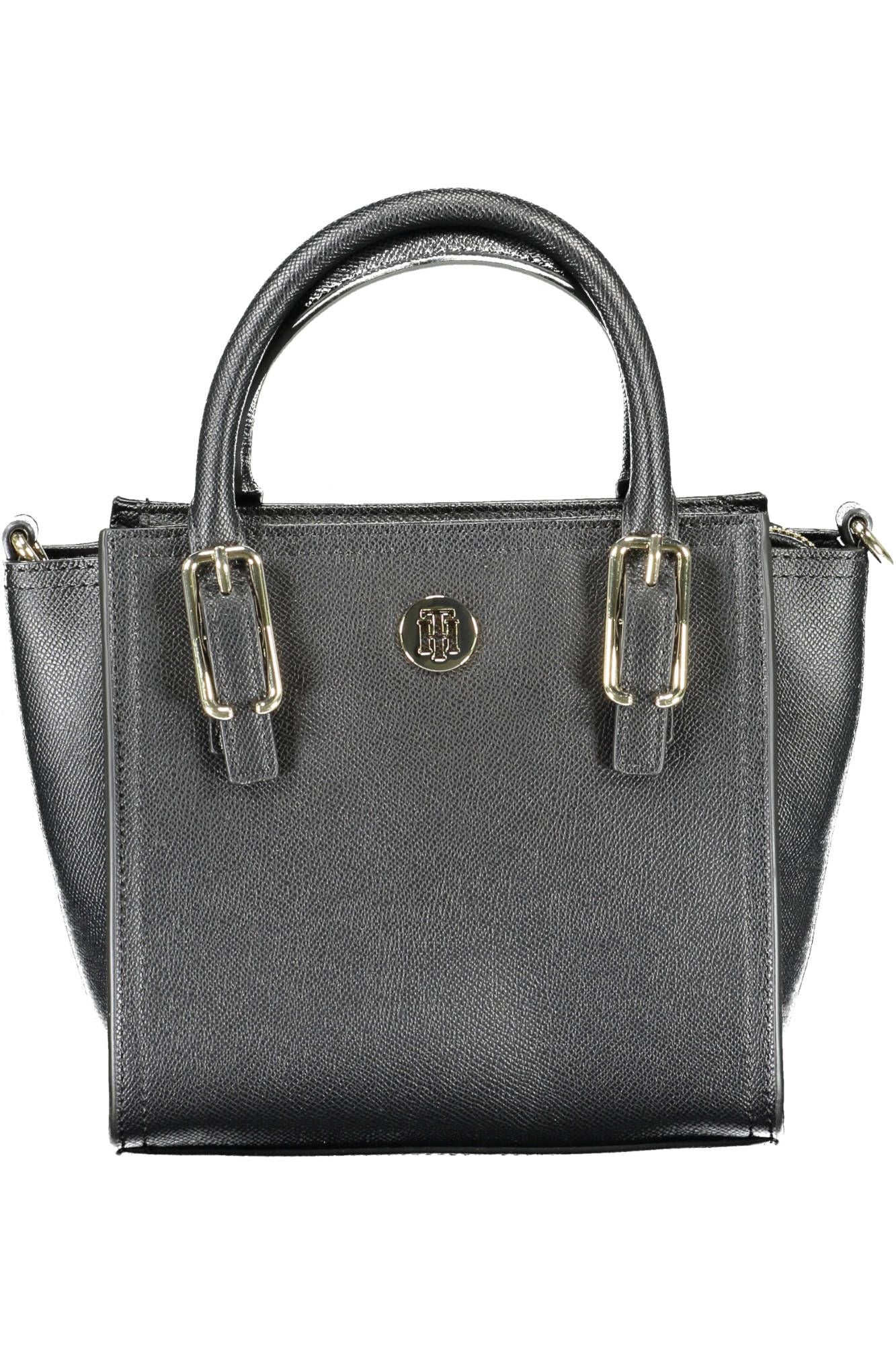 Black Polyurethane Handbag