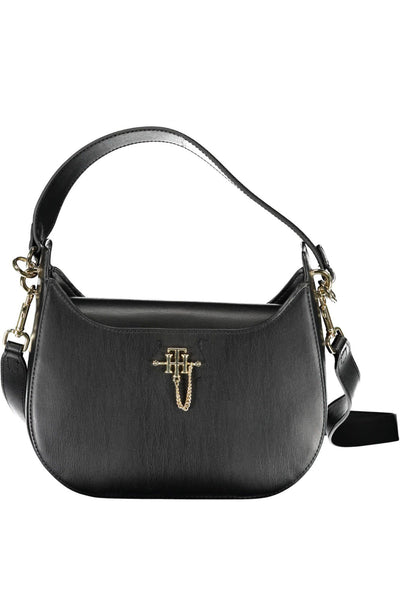 Black Polyurethane Handbag