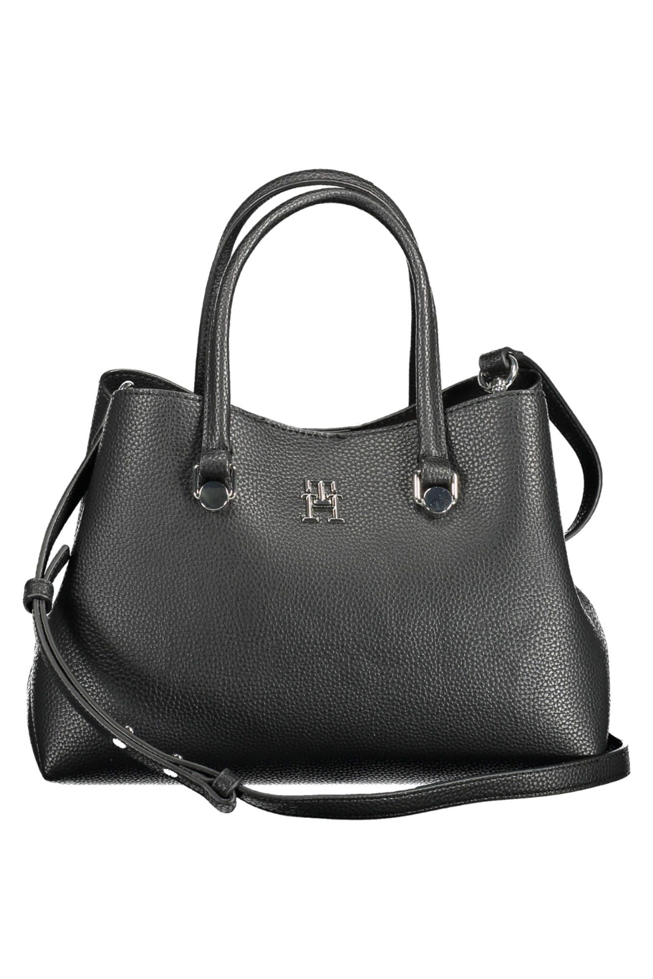 Black Polyester Handbag