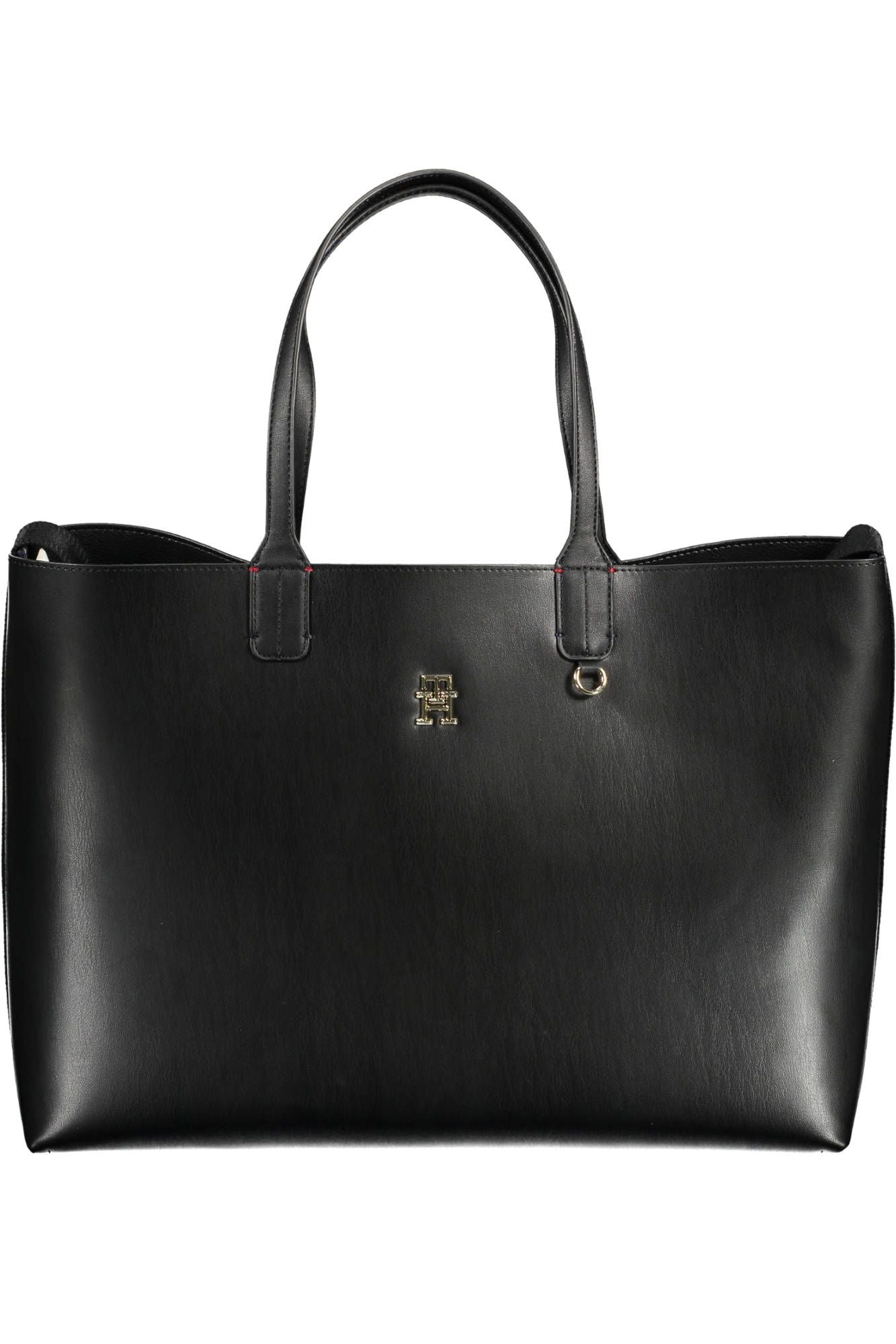 Black Polyurethane Handbag