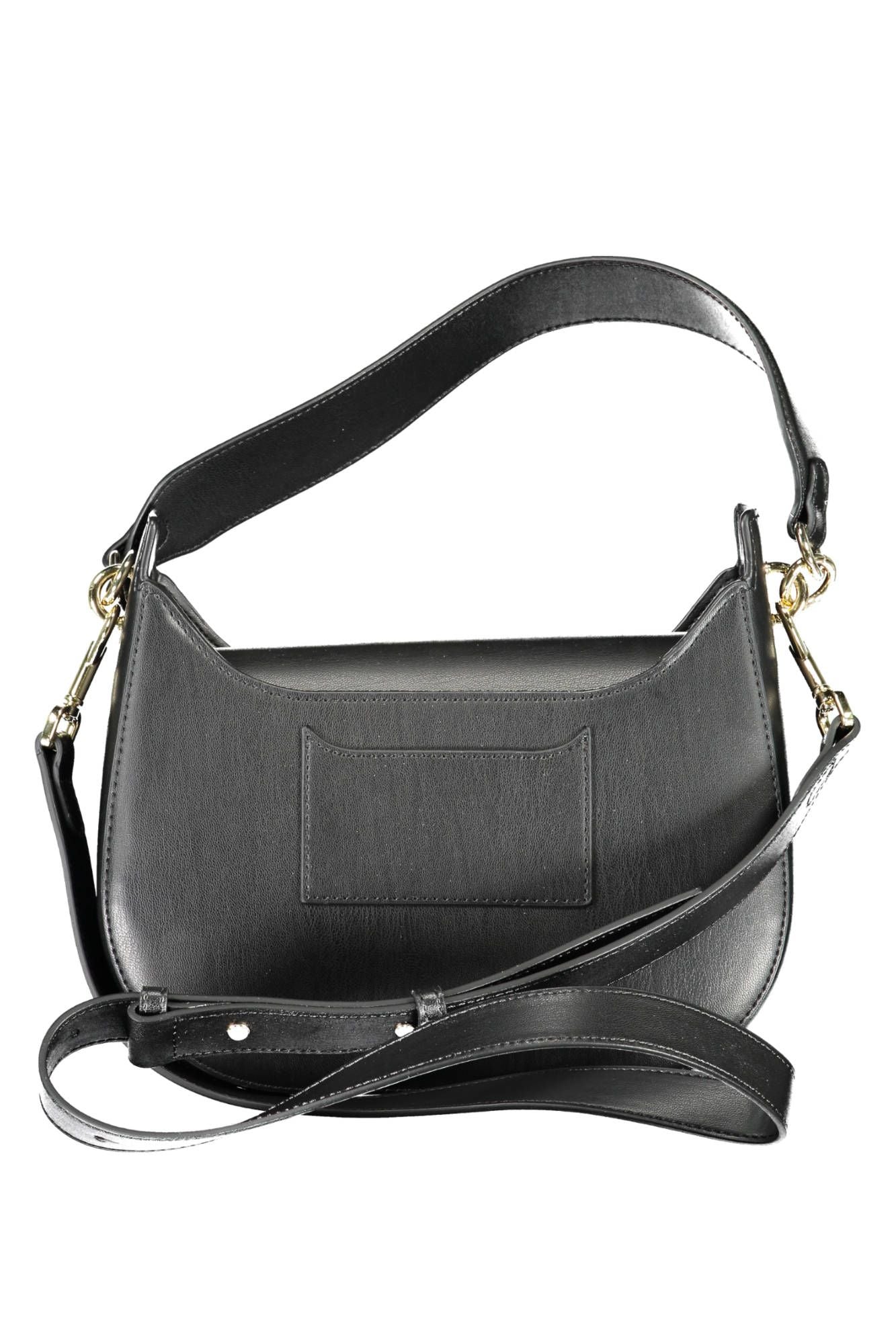 Black Polyurethane Handbag