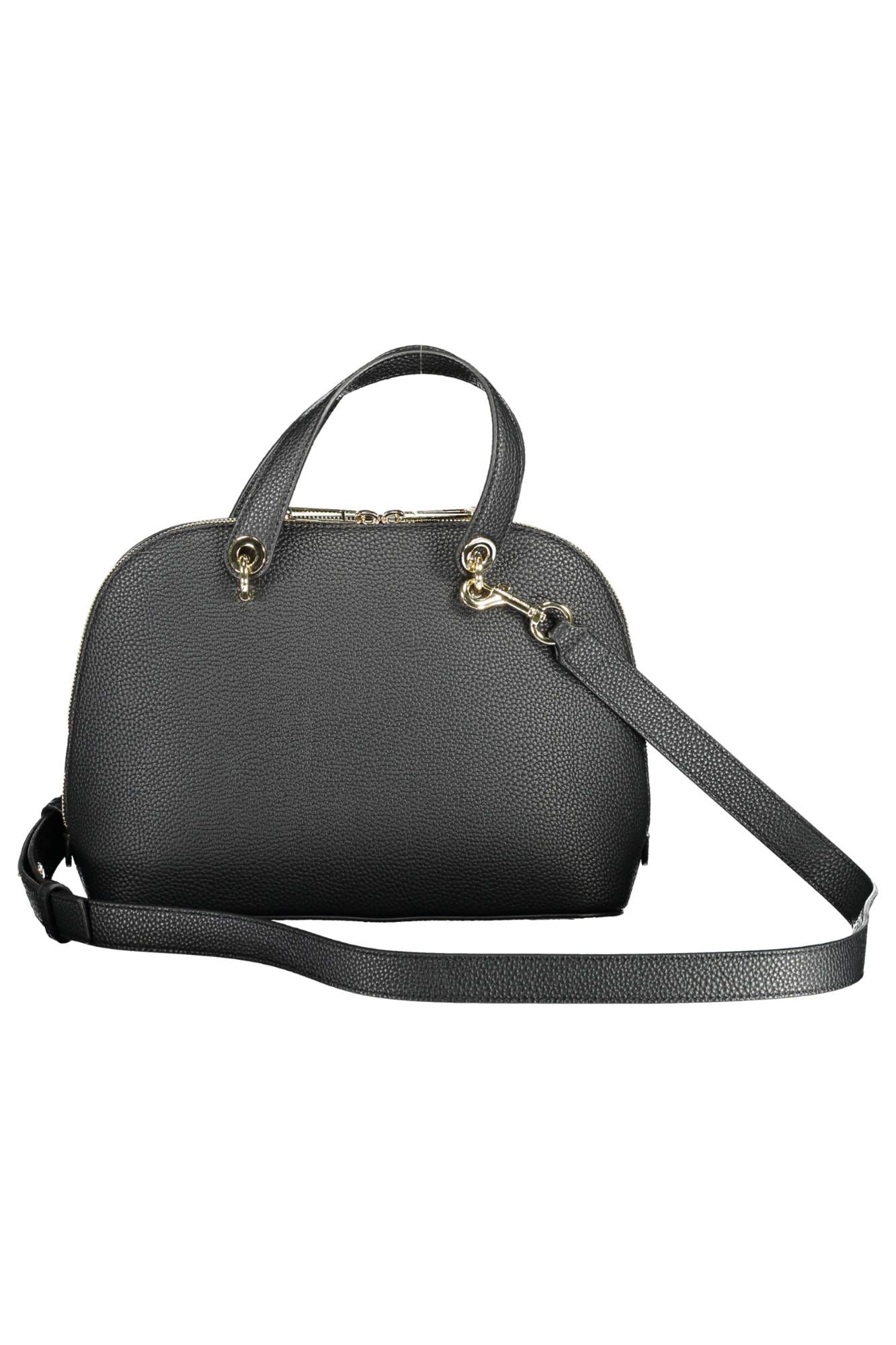 Black Polyurethane Handbag