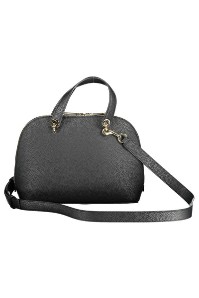 Black Polyurethane Handbag