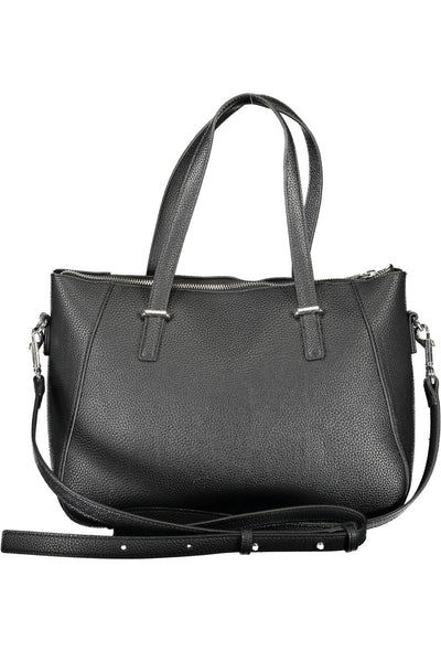 Black Polyurethane Handbag