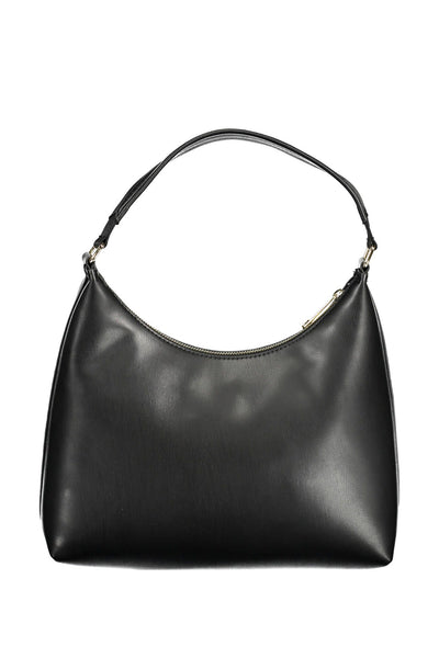 Black Polyurethane Handbag