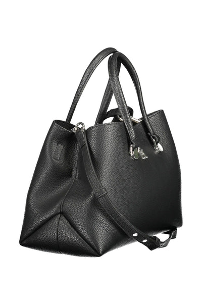 Black Polyester Handbag