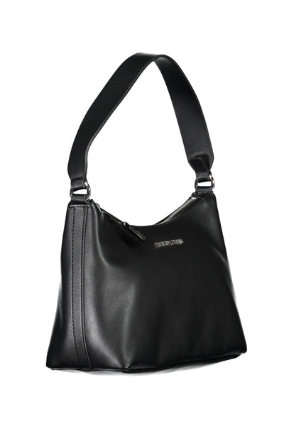 Black Polyurethane Handbag