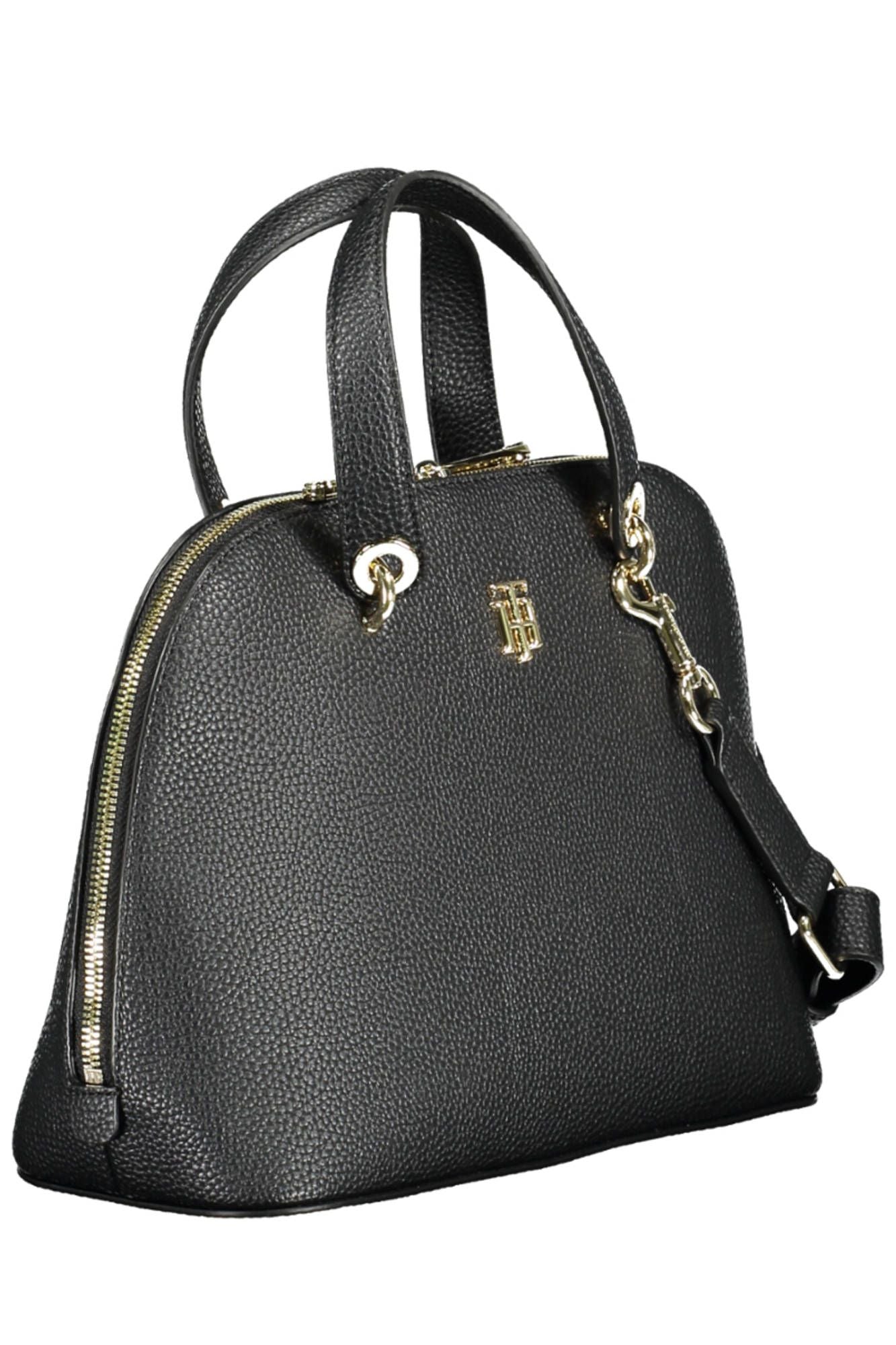 Black Polyurethane Handbag