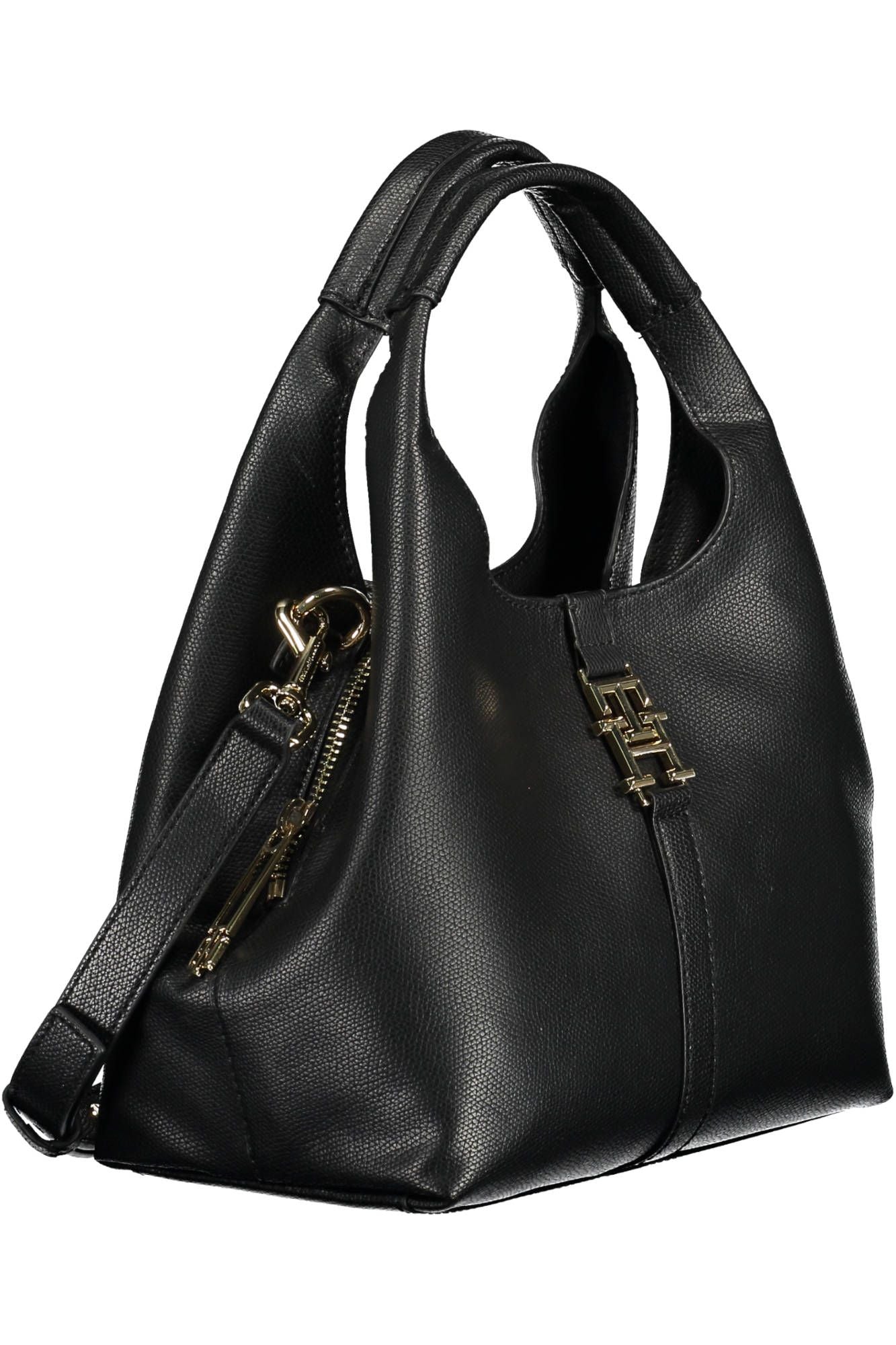 Black Polyurethane Handbag