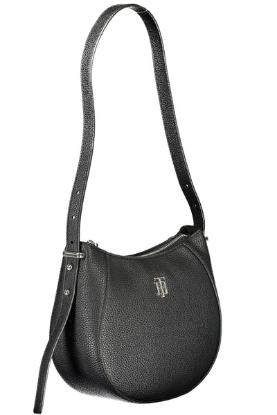 Black Polyurethane Handbag