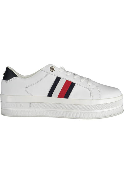 White Polyester Sneaker