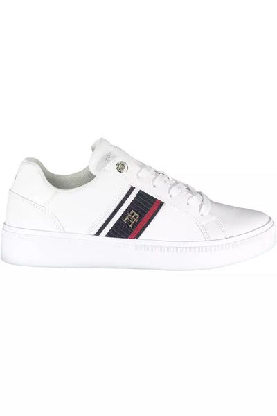 White Polyester Sneaker