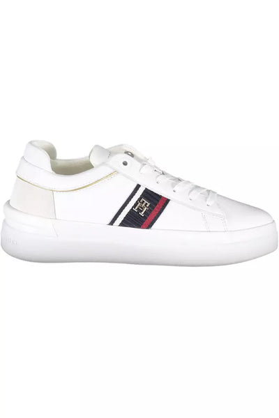 White Polyester Sneaker