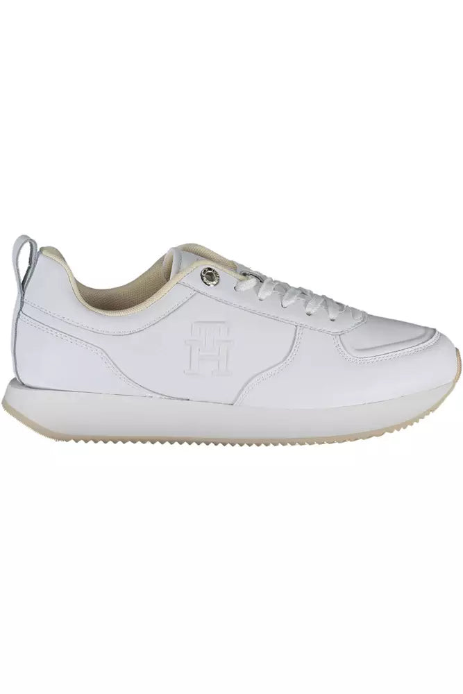 White Polyester Sneaker