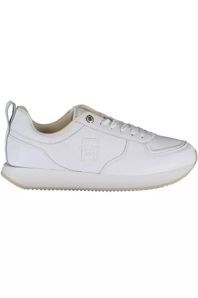 White Polyester Sneaker