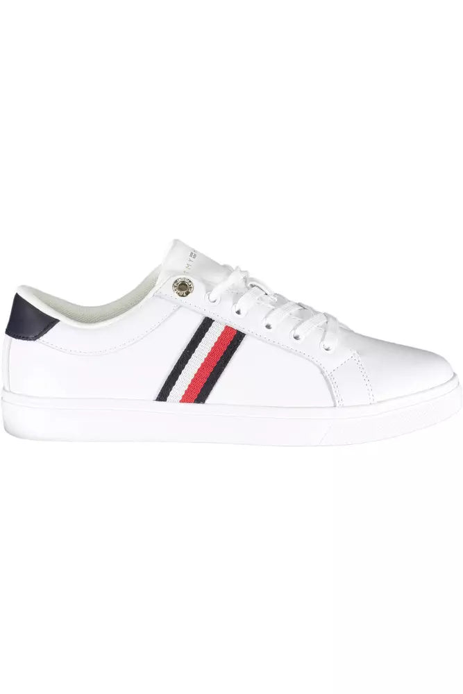 White Polyester Sneaker