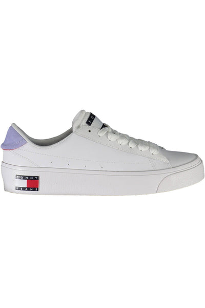 White Polyester Sneaker