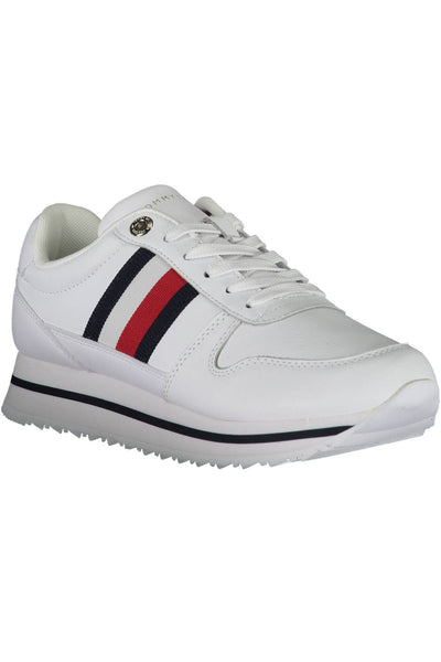 White Polyester Sneaker