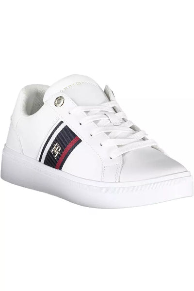 White Polyester Sneaker