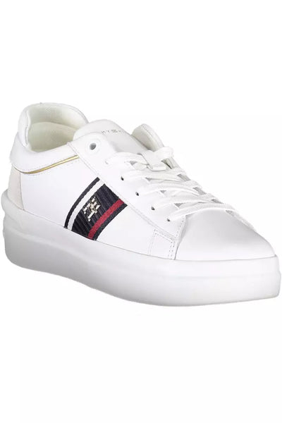 White Polyester Sneaker