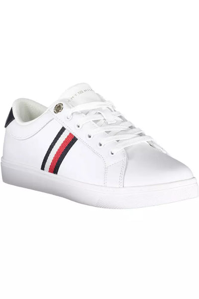 White Polyester Sneaker