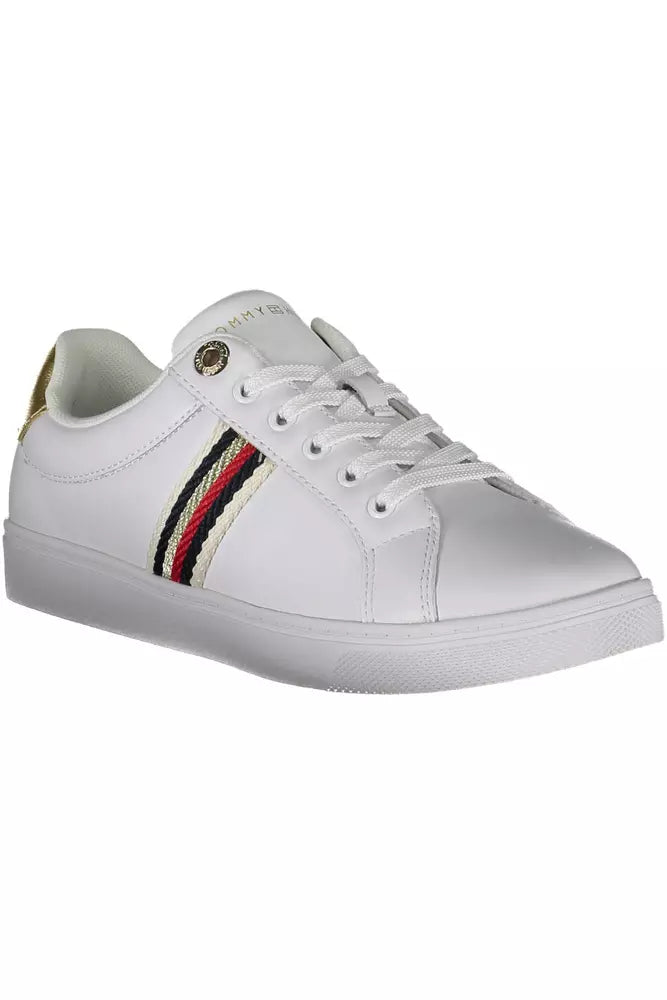 White Polyester Sneaker