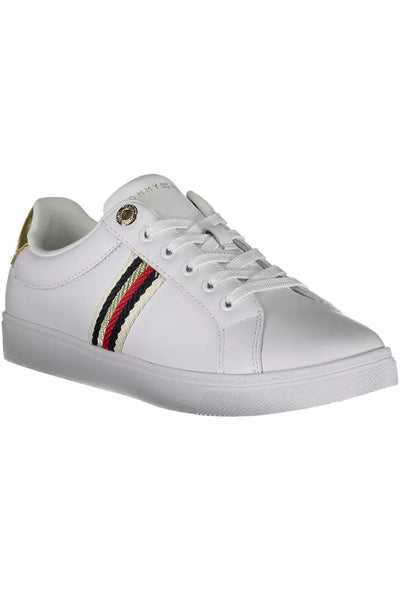 White Polyester Sneaker