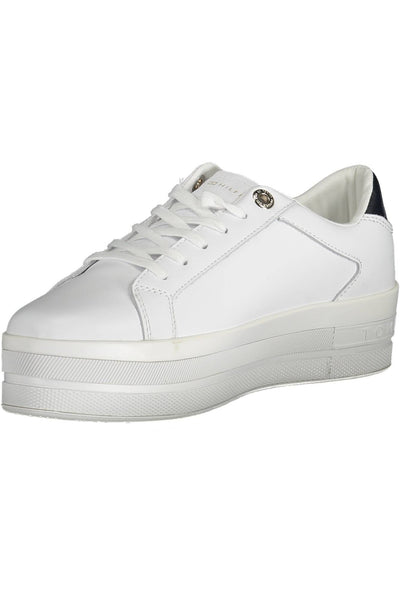 White Polyester Sneaker