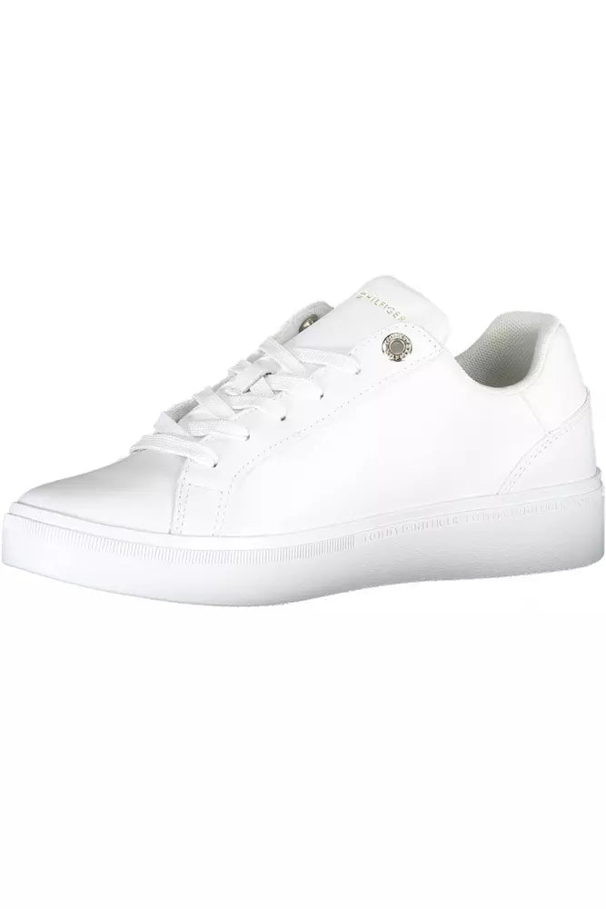 White Polyester Sneaker