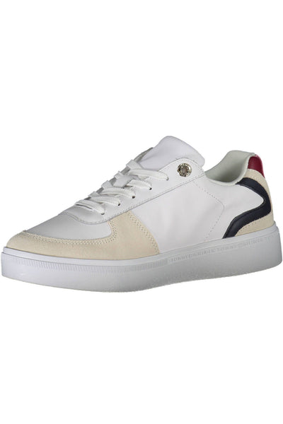 White Polyester Sneaker