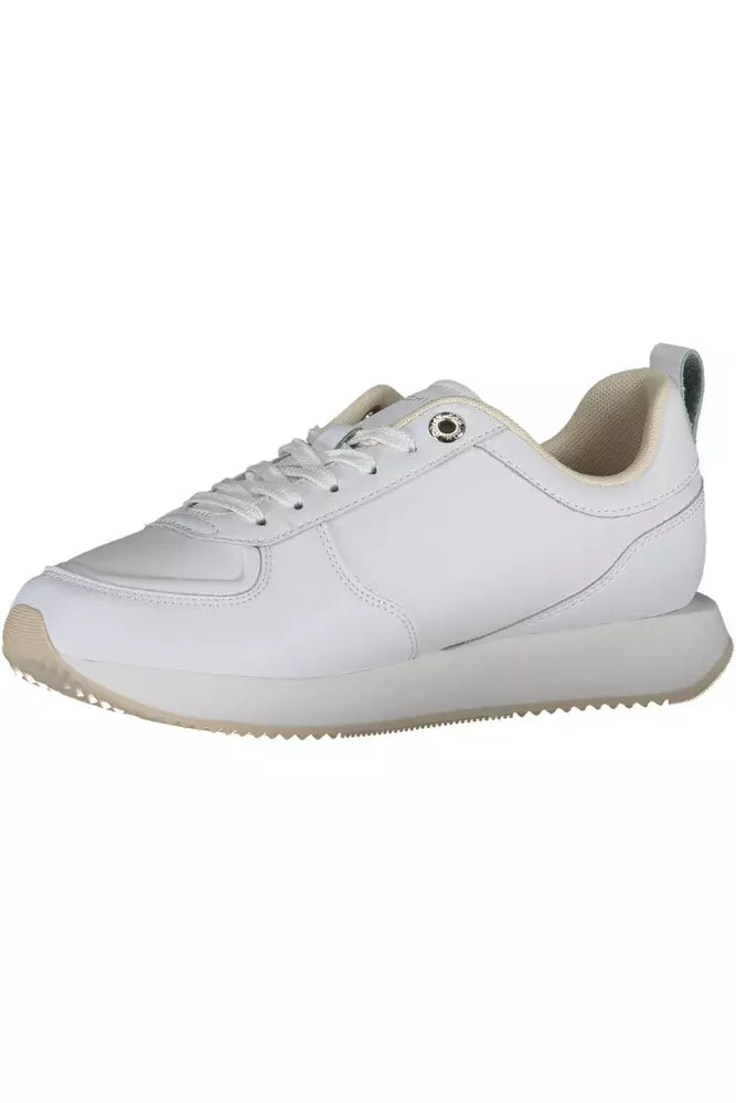 White Polyester Sneaker