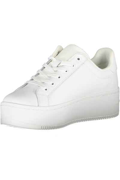 White Polyester Sneaker