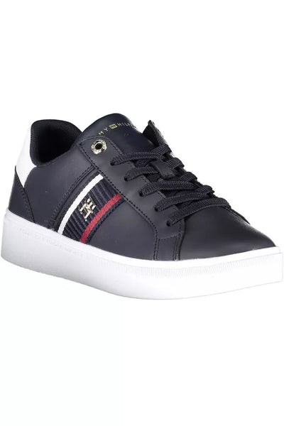 Blue Polyester Sneaker