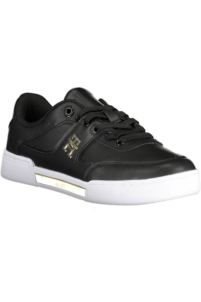 Black Polyester Sneaker