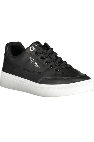 Black Polyester Sneaker