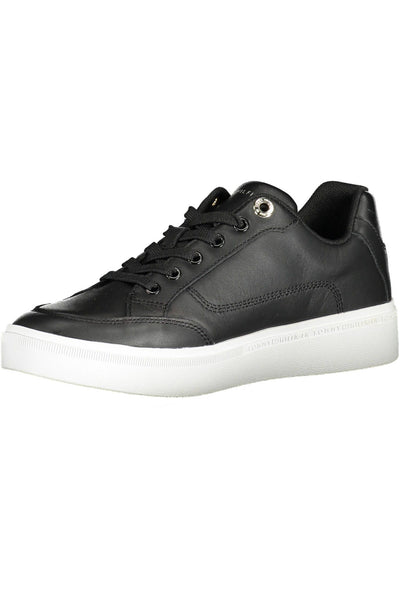 Black Polyester Sneaker