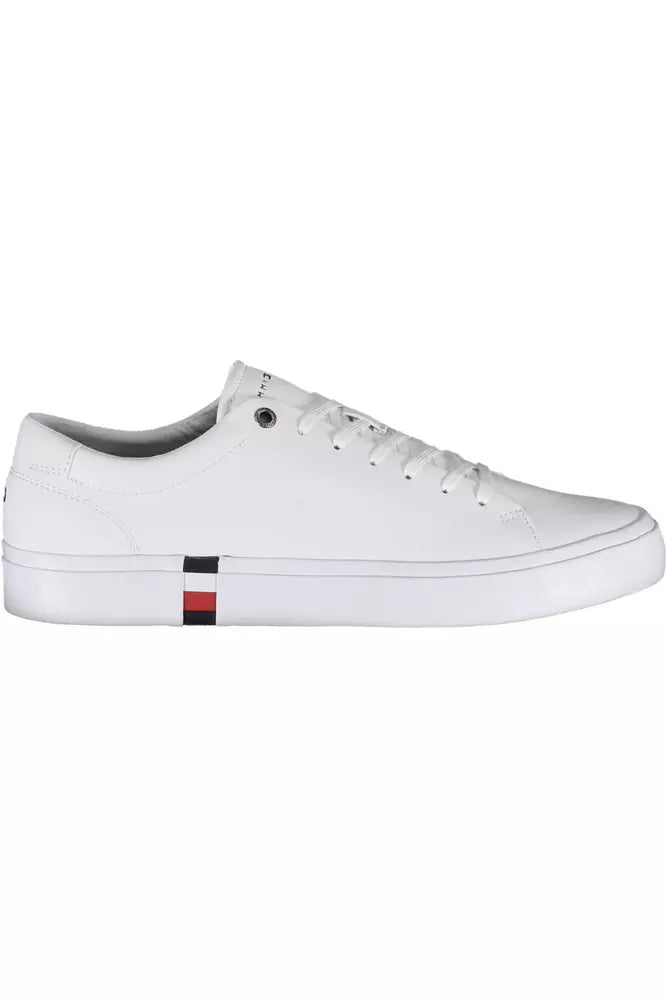 White Polyester Sneaker